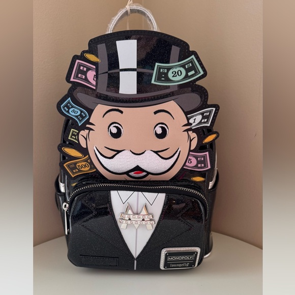 Loungefly Other - Loungefly Hasbro Monopoly 90th Anniversary Pennybags Cosplay Mini Backpack